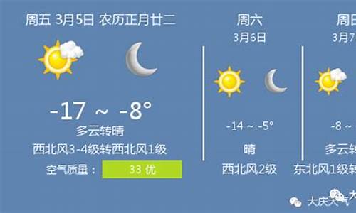 大庆今天天气预报_大庆今天天气预报15天查询