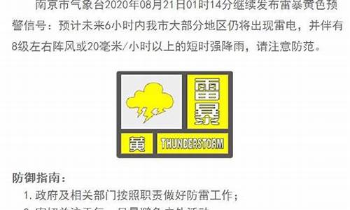 南京天气预警详情公布_南京天气预警详情